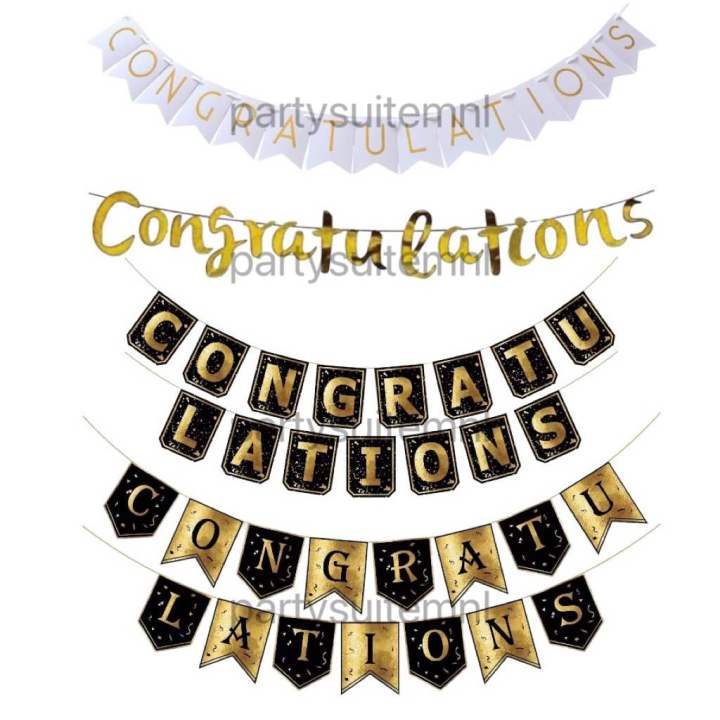 PartySuite Congratulations Congrats Graduation Banner Decoration ...