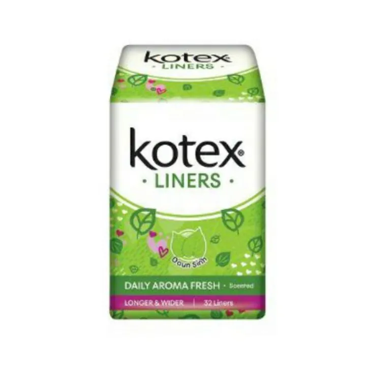 Kotex Pantyliners Liner Daun Sirih longer and wider Aroma isi 32