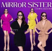 ?️Mirrorsister #30708.4 เดรสเชิ้ตทรงสวย เดรสสั้น ชุดเรียบหรู ชุดออกงาน