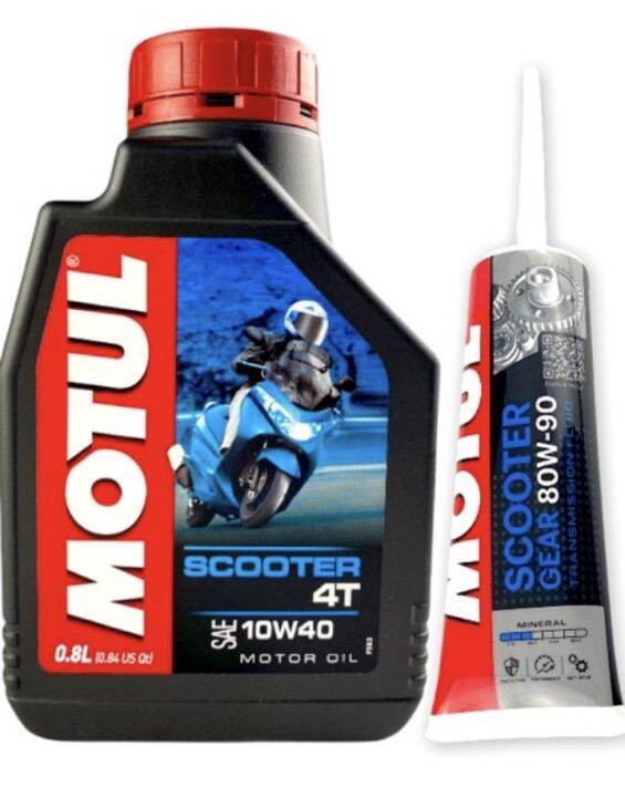 MOTUL SCOOTER 10W40 800ML + GEAR OIL 80W90 150ML Lazada PH