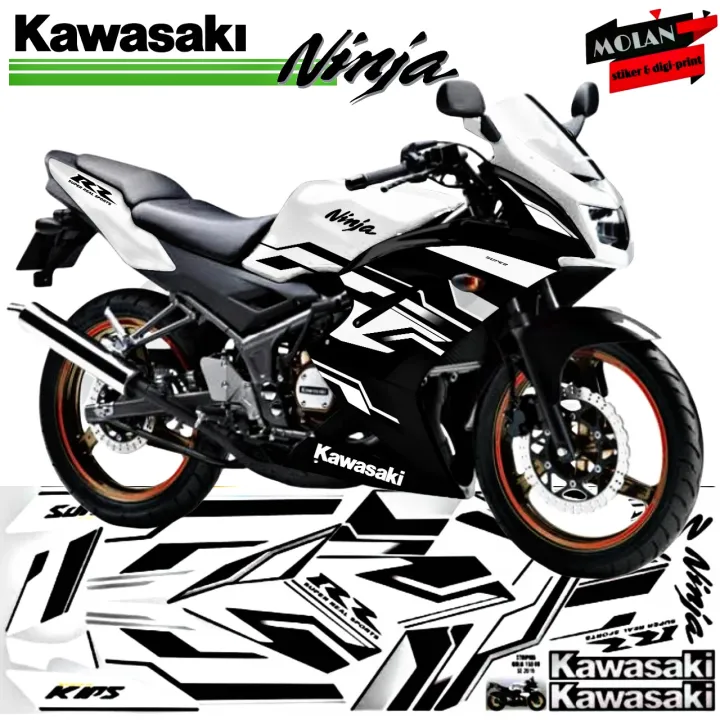 Decal Sticker Striping Variasi Ninja Rr 150 New 2Tak  2012-2013-2014-2015-2016 Motif Ori