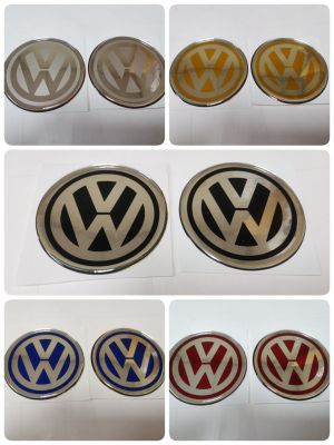 สติ๊กเกอร์เทเรซิ่นนูนอย่างดี โลโก้ VOLKSWAGEN VOLK แต่งรถ ติดรถ ติดดุมล้อ กลม สติ๊กเกอร์ สติกเกอร์ logo VOLK