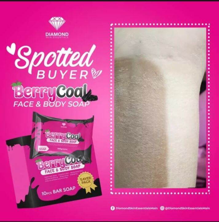 Berry Coal face and body soap 40 pesos each Lazada PH