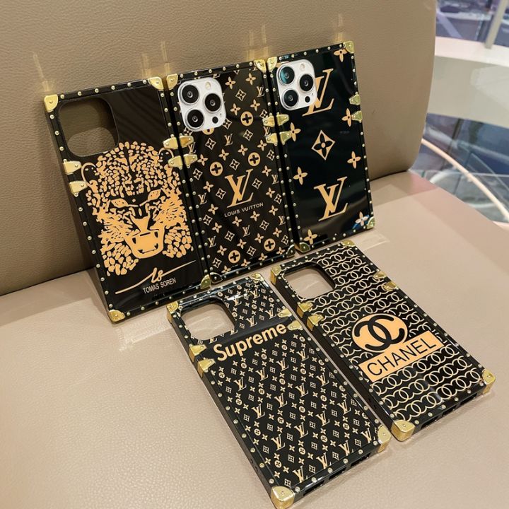 Luxury Fashion Monogram Plating Gold Phone Case HP Soft TPU Square  Shockproof Back Cover For Samsung A52 A42 A72 A22 A32 A02S A03S A03 Core  A04S A04e A13 A23 A33 A53 A73