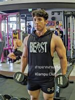 เสื้อกล้ามมีฮูทเสื้อผ้าฟิตเนสเพาะกายผู้ชาย Strinker Tanktop fitness เสื้อออกกำลังกายแขนกุดมีฮูท