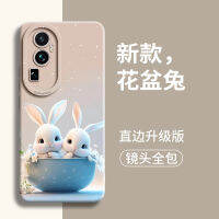 เคสมือถือ OPPO Reno 10Pro ลายกระต่ายถ้วยน้ำชาแบบใหม่สำหรับ OPPO Reno 10ซิลิโคน rone Pro + หุ้มทั้งเครื่องกันกระแทก opopreno เคสสำหรับผู้หญิงผู้ชาย opopreno1o แบบนิ่ม rone0