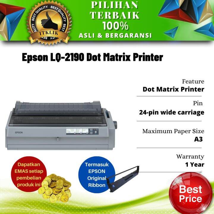 EPSON LQ2190 PRINTER DOT MATRIX Lazada Indonesia