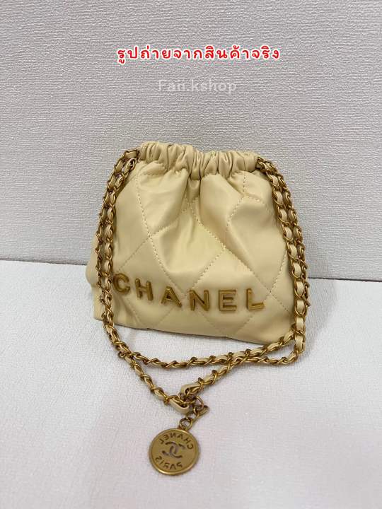 พร้อมส่ง-กระเป๋า-chanel-รุ่นใหม่-ไม่มีกล่อง-มี-4-สี-ดำ-ขาว-ชมพู-เหลือง