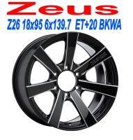 ล้อแม็ก ขอบ18 ZEUS 26 By LENSO 18x9.5 6H139.7 ET20 CB106 สีดำ?ราคา1วง✅ แถมจุ๊บเหล็ก? ล้อแท้มีรับประกันนาน 365 วัน✅❤️