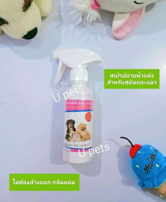 Pet8[250มล.]สเปรย์อาบน้ำแห้งใช้ทำความสะอาดสุนัขและแมว ไม่ต้องล้างออก บำรุงขน หวีง่าย กลิ่นหอม