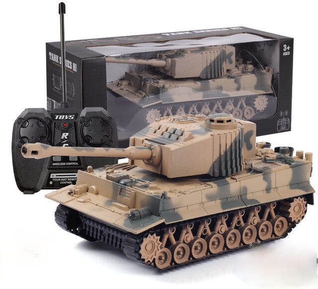 4 Channels Remote Control Tank for Kids Model Tank 130 Scale Mini RC