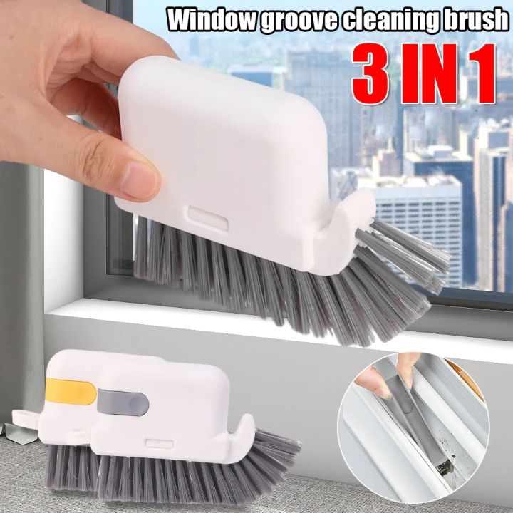 3 IN 1 Window Groove Cleaning Brush Multifunction Sliding Door