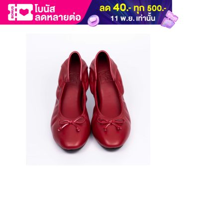 Sincera Brand (Premium Flat Shoes)คัชชูสีแดงเบอร์กันดี Burgundy คัชชูส้นแบน คัชชูส้นเตี้ย หนังนิ่ม ใส่สบาย ไม่กัดเท้า