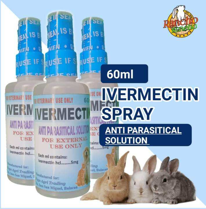 Anti mange treatment topical spray solution 60ml for rabbit cat dog and