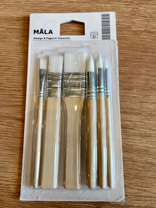 ikea-mala-ชุดแปรงพู่กัน-6-ชิ้น-พู่กันระบายสี-อุปกรณ์ระบายสี-อิเกียแท้-อ่านก่อนสั่งซื้อนะคะ