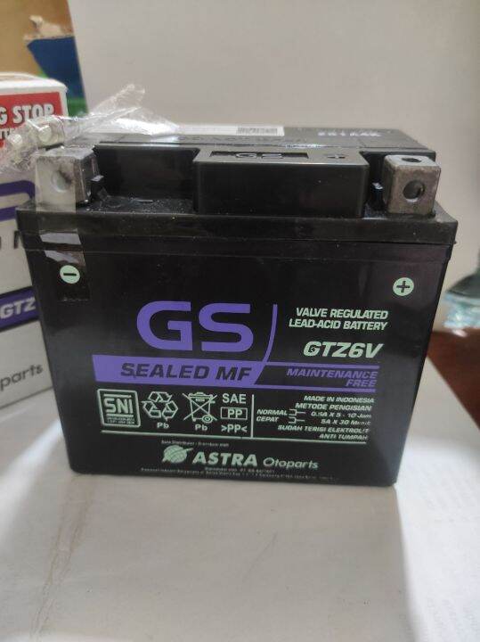 Aki Gs Astra GTZ6V Honda Vario 125 150 Aki Kering | Lazada Indonesia