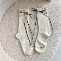 KINDARARE ? Ballet ribbon socks — ถุงเท้าถักโบว์ (มี 5 แบบใหม่ พร้อมส่ง)