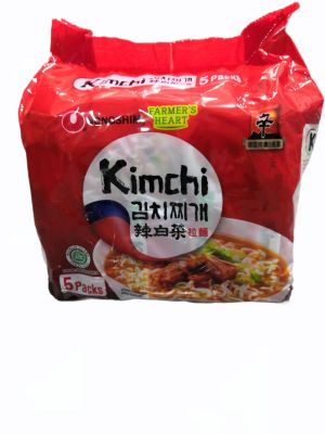 พร้อมส่งนงชิม​ Nongshim​ Kimchi​ มาม่าเกาหลี1แพ็คมี5ซอง