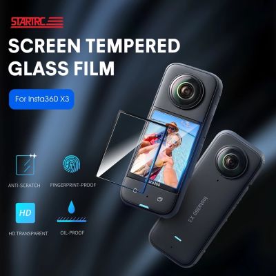 STARTRC Tempered Glass Film for Insta360 ONE X3 Camera Screen Protective Films Transparent HD PVC Scratch Resistant Protector Film