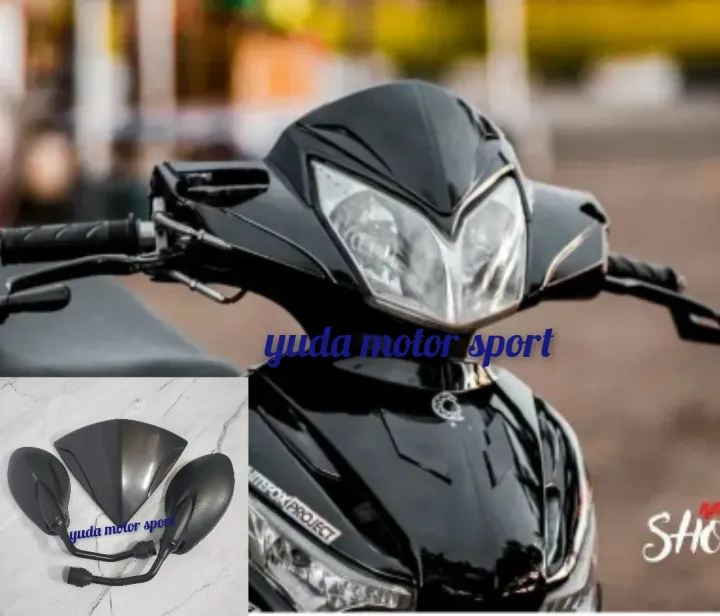 TERMURAH PAKET SUPRA X 125R VISOR SUPRA X 125 MODEL LANCIP PLUS SPION