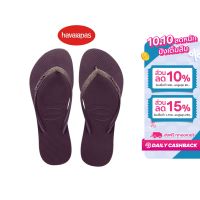 HAVAIANAS รองเท้าแตะผู้หญิง Slim Sparkle II Flip Flops - Aubergine Purple รุ่น 41469372967PPXX (รองเท้าแตะ รองเท้าผู้หญิง รองเท้าแตะหญิง)