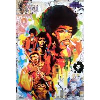 โปสเตอร์วงดนตรี วินเทจ Jimi Hendrix