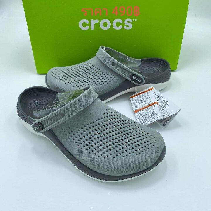 crocs-literide-clog-รองเท้าคร็อคส์รุ่นฮิตได้ทั้งชายหญิงรองเท้าแตะ-crocs-ผลิตจากยางอย่างดีนิ่มเบาไม่ลื่นใส่สะอาดเท้า