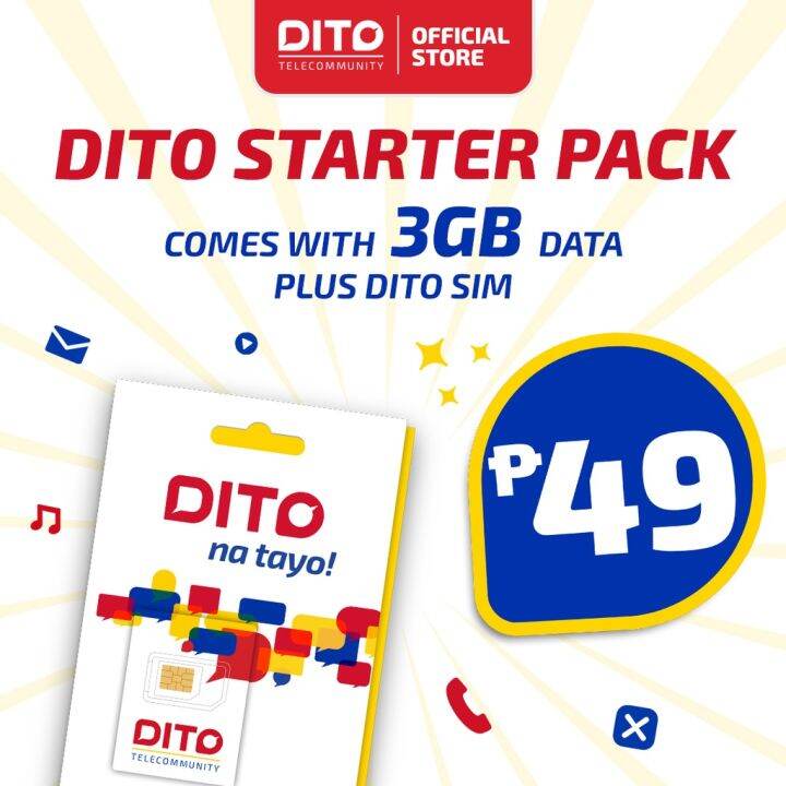 DITO STARTER PACK 3GB FREE 5G Lazada PH