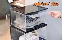 Overbox (รุ่นเปิดด้านข้าง) กล่องรองเท้า กล่องใส่รองเท้า กล่องเก็บของท้ายรถ สินค้าตรงปก [1 set มี 2 กล่อง]