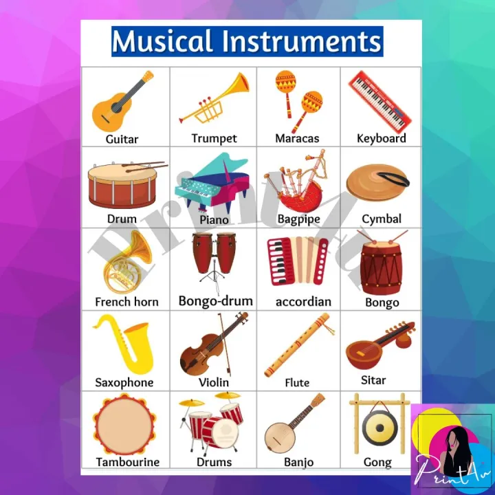 Musical Instruments Kids learning materials | Lazada PH