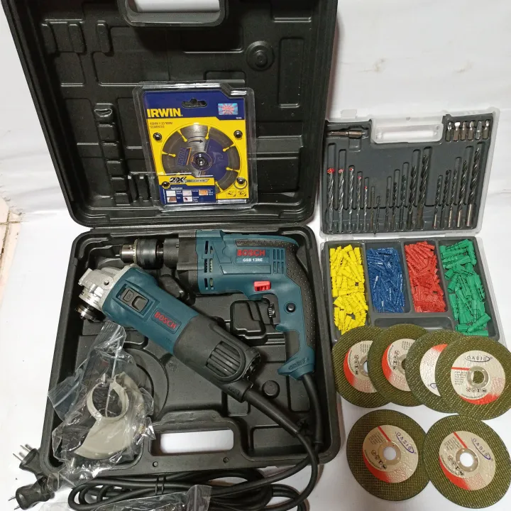 Bosch drill and angle grinder set Lazada PH