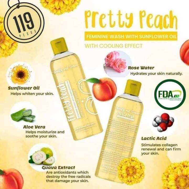 Pretty Peach Femine Wash With Sunflower Oil Lazada PH
