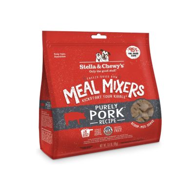 🐶พร้อมส่ง🥣 อาหารสุนัขฟรีดดราย Stella &amp; Chewys Meal Mixers Purely Pork Freeze-Dried Raw Dog Food Topper
