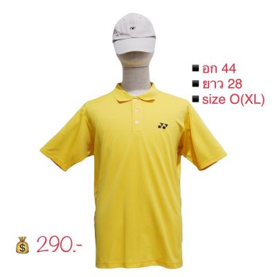 Yonex เสื้อโปโล แขนสั้น กระดุมหน้า ผ้ากีฬา ใส่สบาย (สีเหลือง)
