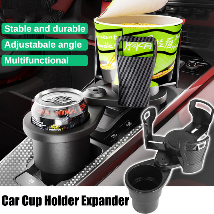 Car Cup Holder Expander Adapter 2 in 1 Multifunction Food and Drink Holders,new  upgrade for better grip Expandable Base for bottles thin and thick Coffee  cup 360 Degrees Rotating Adjustable Expander