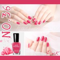 สีทาเล็บกึ่งเจล #036 สีชมพู บานเย็น pink #สวยหรู #วิ้งวิ้ง ✅ แบบไม่ต้องอบ   ? แห้งไว ไม่ต้องใช้เครื่องอบ ? ลอกออกง่ายไม่ต้องใช้น้ำยาล้าง ? หน้าเล็บไม่เสีย