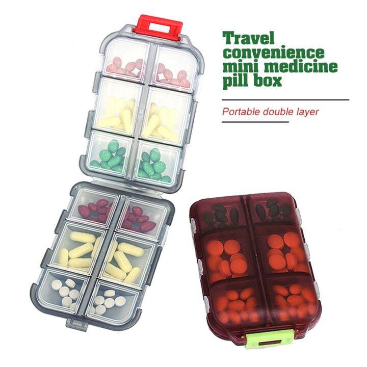 Tcare Portable Pill Case Folding Medicine Drugs Pills Capsule Tablet