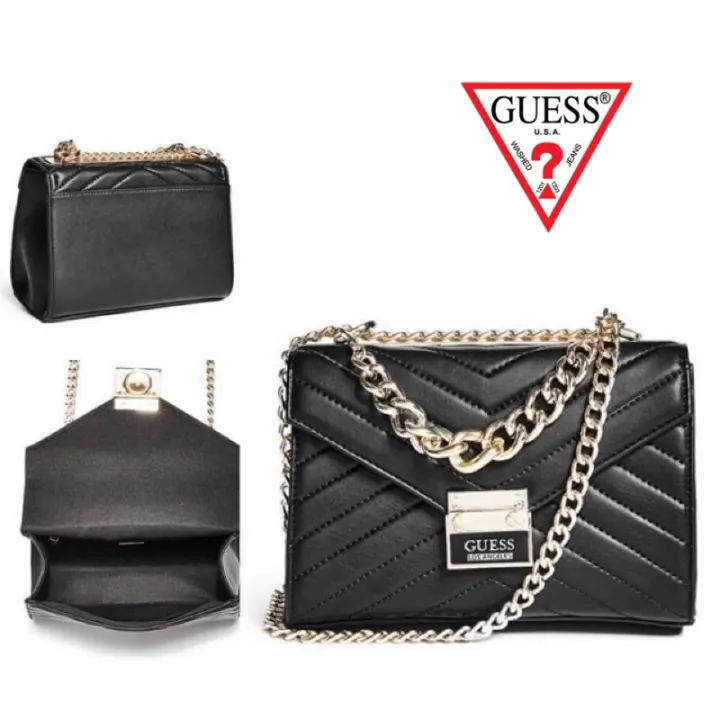 Guess หน้าโซ่ รุ่น Lynda mini crossbody กระเป๋าสะพายข้าง Lazada.co.th