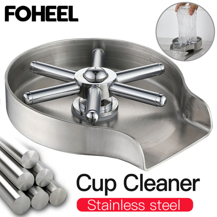 FOHEEL Bar Cup Glass Rinser Automatic Cup Kitchen Tools