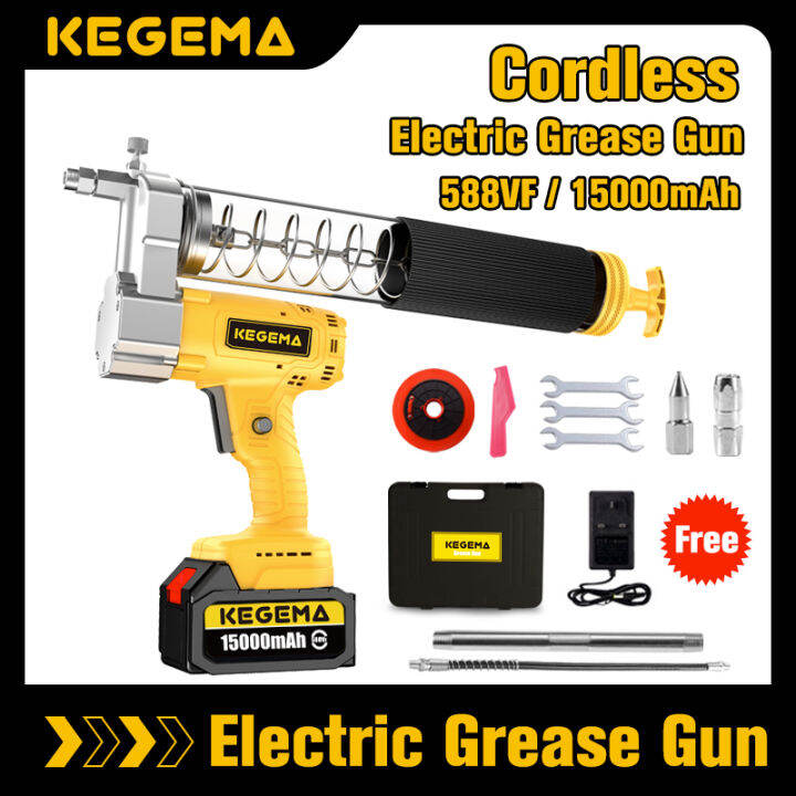 KEGEMA Cordless Electric Grease Gun Rechargeable 24V High Pressure