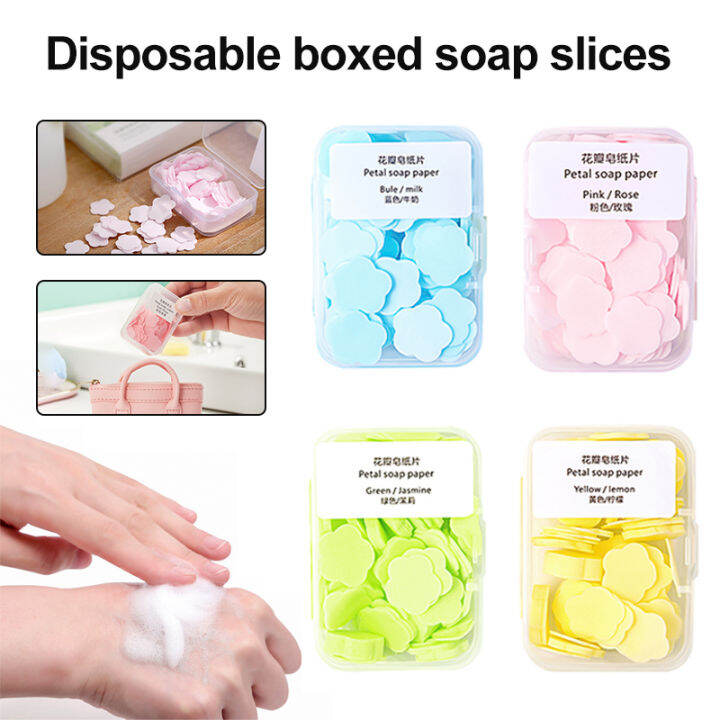 [In Stock] Disposable Soap Tablets, Portable Soap Paper, Antibacterial