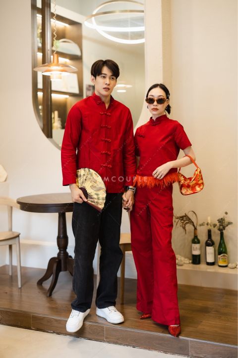 vsm-couple-0102-ชุดคู่รัก-ชุดคู่กี่เพ้า-ชุดกี่เพ้า-ชุดคู่สีแดง-ชุดตรุษจีน-ชุดรับอังเปา-ชุดถ่ายพรีเวดดิ้ง