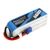 Gens ace 22.2V 80C 6S 5600 mah Lipo Battery Pack with EC5 Plug