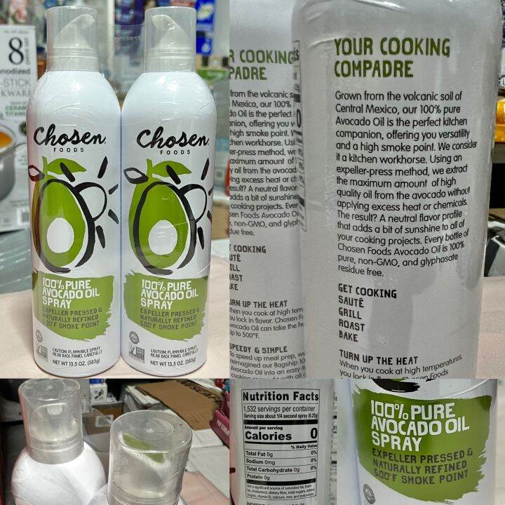 Chosen Foods 100 Pure Avocado Oil Spray 383g/bot Lazada PH