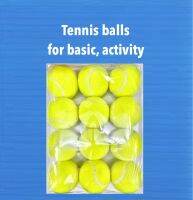 Tennis balls 1 pack(12 balls) ลูกเทนนิสซ้อม คุณภาพดีเหมาะสำหรับผู้ฝึกหัดเล่น ออกกำลังกาย ใช้ทำกิจกรรมต่างๆ  (suitable for training and exercise)