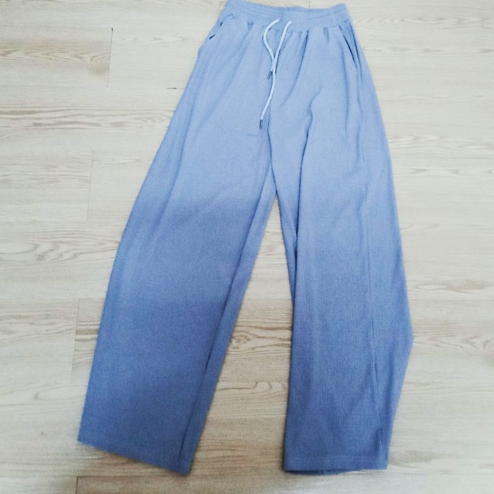 keltis-shop-กางเกงผ้ายืดอัดพลีท-สะโพก-34-เอว-25-สีเทา-free-size-ขายาว