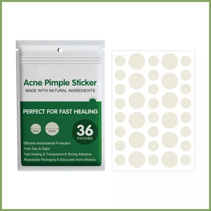 acne-pimple-sticker-36-patches-แผ่นแปะสิว-ดูดซับสิวหัวหนอง