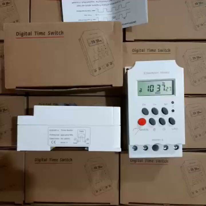 Bộ hẹn giờ tự động electron timer Kg316TII/25A/220V có khóa phím, công tắc điện hẹn giờ bật tắt