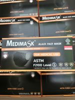 Medimask สีดำ 50ชิ้น/กล่อง วัศดุทางการแพทย์ 1 กล่อง 50 ชิ้น พร้อมส่ง แมสดำผู้ใหญ่ แมสสีดำ