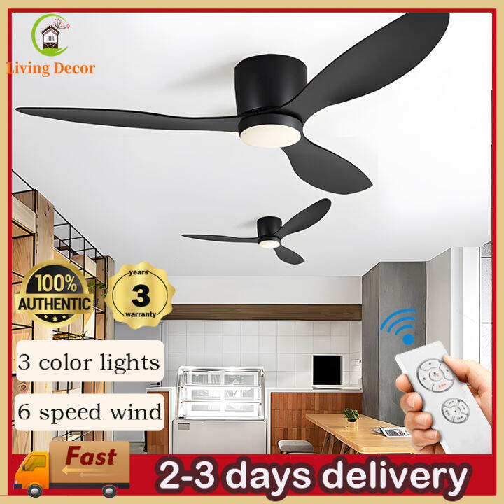 Kasida 52inch Ceiling Fan With Light With Remote 3 Colors Lights 